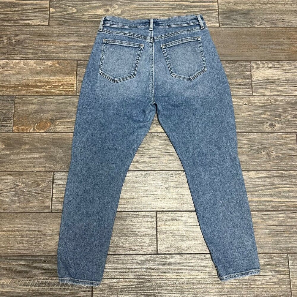 Loft Blue Jeans Women's 8 / 29 Petite Destructed High Rise Skinny Stretch Ankle - Picture 6 of 16